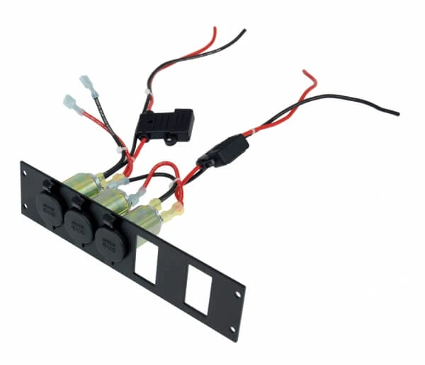 [C-LP3-PS2] - DISCONTINUED – 3 Lighter Plug Outlet W/ 2 Switch Cut Outs