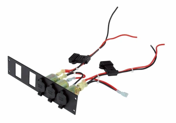 [C-LP3-PS2] - DISCONTINUED – 3 Lighter Plug Outlet W/ 2 Switch Cut Outs