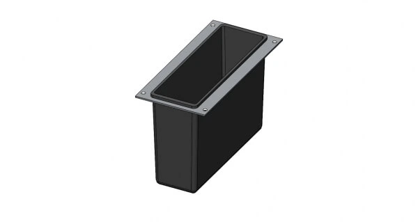 [C-APW-0744] - DISCONTINUED – 7" Accessory Pocket, 4.4" Deep for 3.3"W Section of Wide Consoles