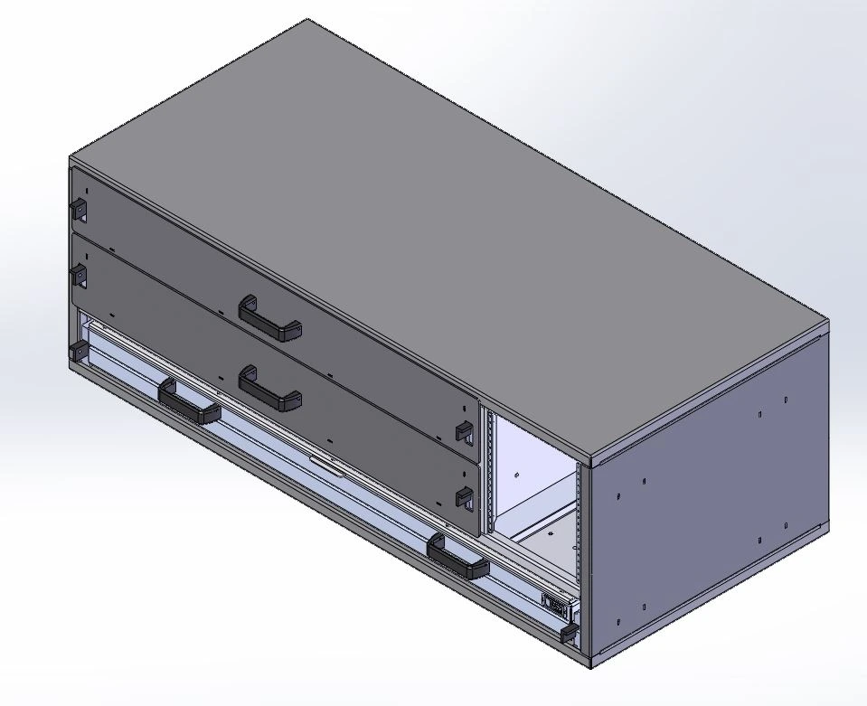 [CP-FS-3D-17] - Command Post, 48" W x 22" L x 17" H Two Drawer with Slide-out Map Drawer and Draw-tight Locking Handles