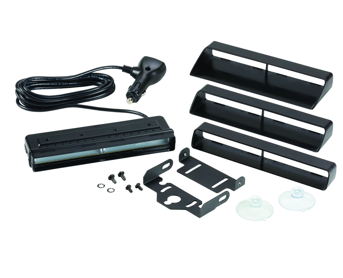 Each model includes light head, two suction cups, bail and pivot brackets, mounting hardware and three different length snap-on visors. (accessory plug option is no longer sold, o…