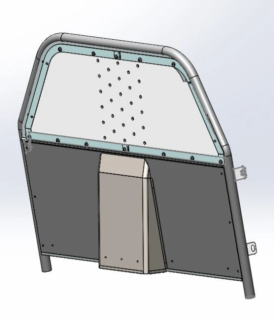 [TP-E-SL2-US-SS] - Universal Sedan Size (53"W) Recessed Partition with Fixed Non-Sliding Window