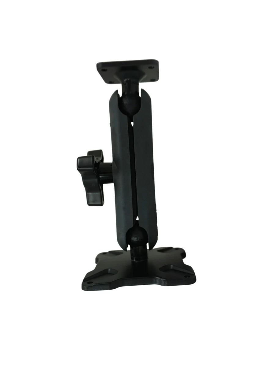[DBM-1100-KL-0103] Dual Ball Mount with 1.00" Knob-Style Long Housing, One Standard AMPS Plate & One Standard VESA 75 Plate