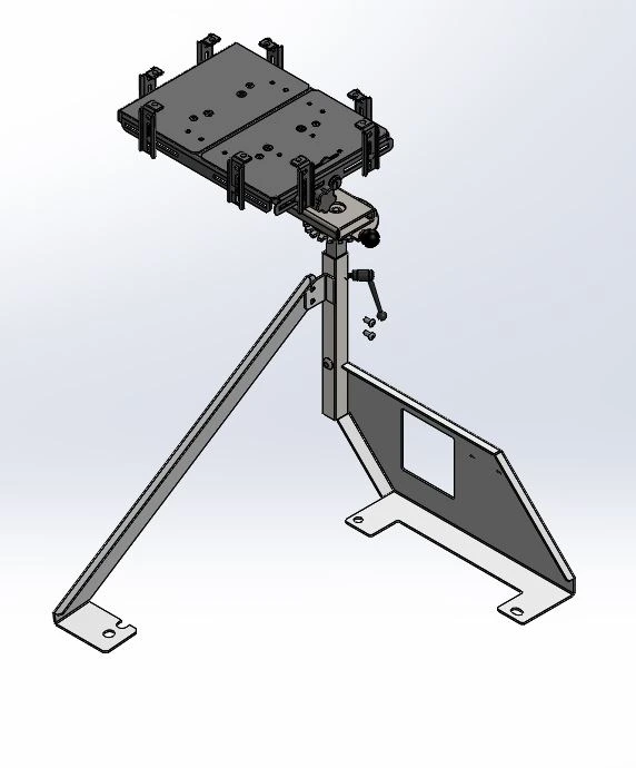 [CM-UV20-SA-LT17] - 2020+ Ford PI Utility Passenger Seat Computer Mount with Rotating Swing-Arm & Standard Laptop Tray