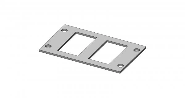 [C-EBW20-USB2-1P] - Equipment Bracket for Wide VSW Consoles, Fits Dual USB or Switch Panel