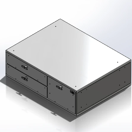 [CP-MS-3DNFP-30] - Command Post Module, 39" W x 30" L x 12" H with three storage drawers