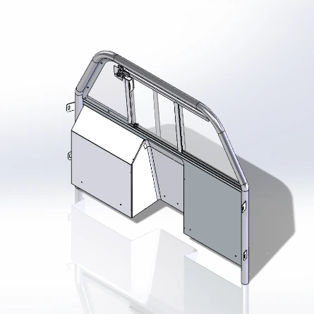 [TP-E-SF1-US-SS] - Straight Frame Spacemaker Sliding Window Partition with Vertical Bar Bracket