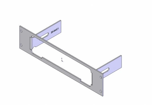 [C-EB20-SMC1-1P] - DISCONTINUED – 1-Piece Equipment Mounting Bracket, 2" Mounting Space, Fits Federal Signal SMC-1 Model 330104,