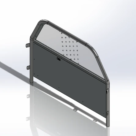 [TP-E-SL2-US-F] - Sedan Size (53"W) Flat Partition with Fixed Non-Sliding Window
