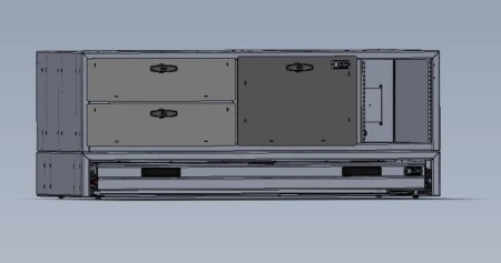 [CP-3D-443023-WB] - Command Post, 44" W x 30"L x 23" Three Drawer System with Draw-tight Locking Handles, Push Button Lock, Whiteboard and Computer Tray