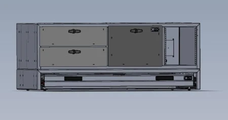 [CP-3D-443023-WB] - Command Post, 44" W x 30"L x 23" Three Drawer System with Draw-tight Locking Handles, Push Button Lock, Whiteboard and Computer Tray