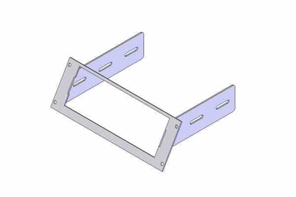 [C-EB30-M71-1P-A] - OBSOLETE – Angled 1-Piece Equipment Mounting Bracket, 3" Mounting Space, Fits M/A-COM M7100