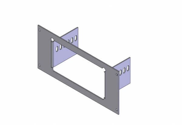 [C-EB40-MXT-1P] - OBSOLETE – 1-Piece Equipment Mounting Bracket, 4" Mounting Space, Fits Motorola XTVA Base Station Vehicle Adap