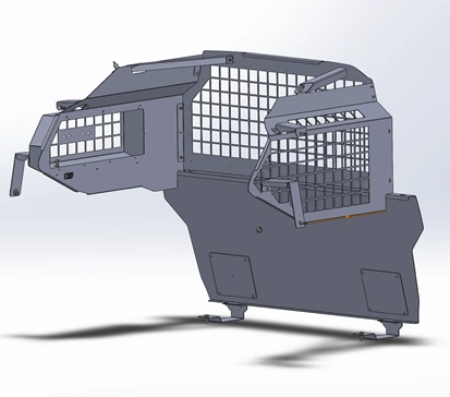 [RP-21TH-FX-2] - 2021+ Chevy Tahoe Cargo Partition with Fire Extinguisher Bracket