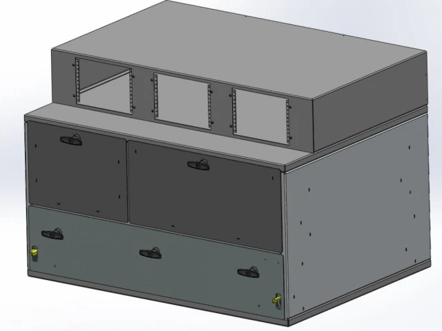 [CP-FQ-403021] - Command Post, 40"” W x 30" L x 21" H Three Drawer Module with Whiteboard and Draw-tight Locking Handles