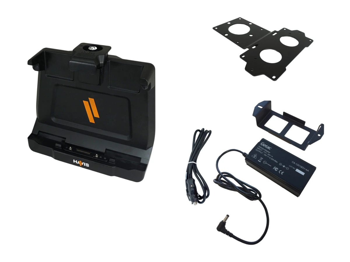 [PKG-DS-GTC-1302] - Package – Docking Station for Getac ZX10 Tablet With External Power Supply & Power Supply Mounting Bracket