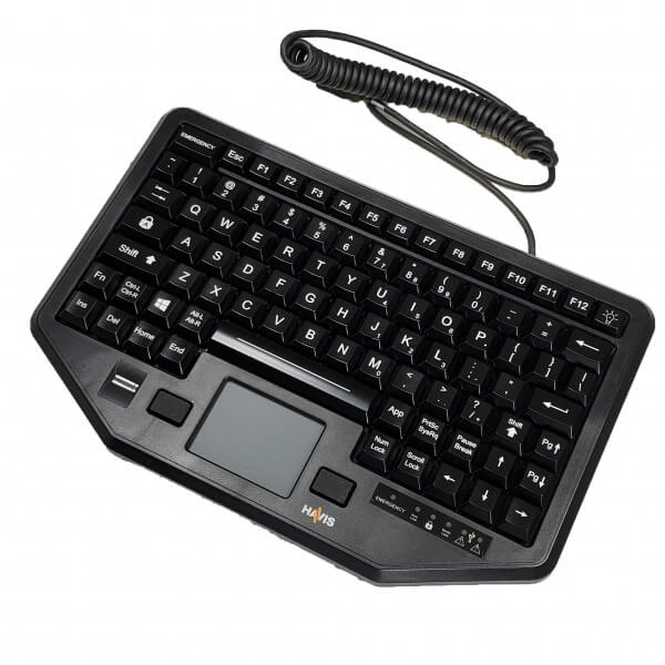 [KB-104] - Havis Compact USB Dual Authentication Keyboard with Integrated Mouse