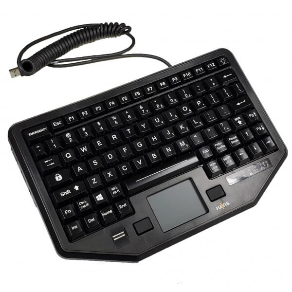[KB-104] - Havis Compact USB Dual Authentication Keyboard with Integrated Mouse