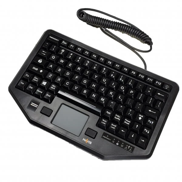 [KB-104] - Havis Compact USB Dual Authentication Keyboard with Integrated Mouse