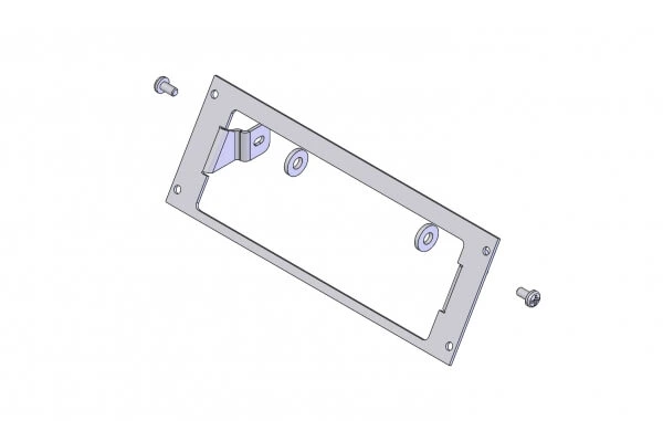 [C-EB30-XTL-1P-A] - 1-Piece Angled Equipment Mounting Bracket, 3" Mounting Space, Fits Motorola Remote Radio Heads