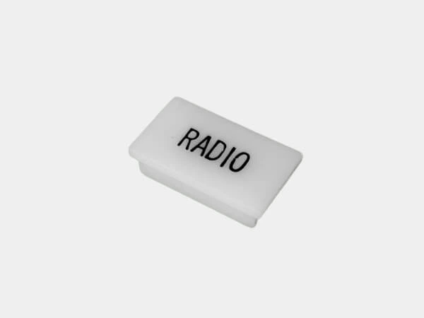 [C-LABEL-RADIO] - Standard White Switch Label W/ Black Imprint