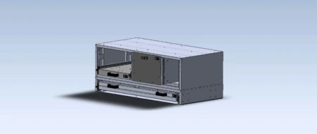 [CP-1FD-4422-MWFP-MD] - Command Post, 44" W x 22" L x 12" H One Storage Drawer with Slide-out Computer Tray and Bottom Map Drawer