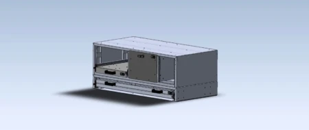 [CP-1FD-4422-MWFP-MD] - Command Post, 44" W x 22" L x 12" H One Storage Drawer with Slide-out Computer Tray and Bottom Map Drawer