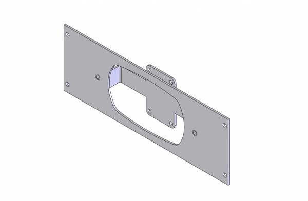 [C-EB30-WCC-1P] - OBSOLETE – 1-Piece Equipment Mounting Bracket, 3" Mounting Space, Fits Whelen WCC9 Switch Box