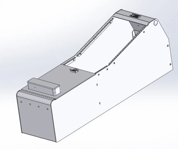 [CC-MC16BX12-S] - Universal 16" L-Shape Console with Built-In Lockable Storage Compartment