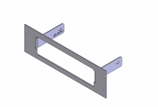 [C-EB25-WPC-1P] - 1-Piece Equipment Mounting Bracket, 2.5" Mounting Space, Fits Whelen PCCS9RW switch box