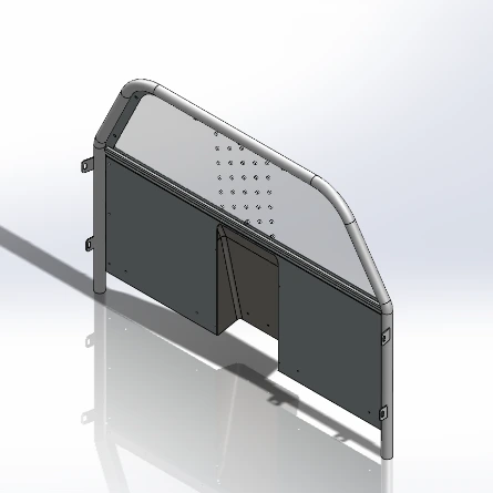 [TP-E-SL2-FS-SS] - Full Size (58.25"W) Recessed Partition with Non-Sliding Window