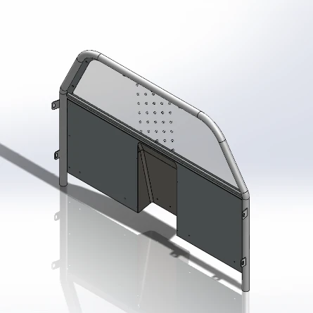 [TP-E-SL2-FS-SS] - Full Size (58.25"W) Recessed Partition with Non-Sliding Window