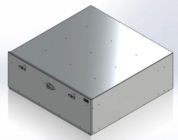 [CP-GB404015-PB] - Storage Vault, 40" W x 40" L x 15" H with two draw-tight locking handles and push-button lock
