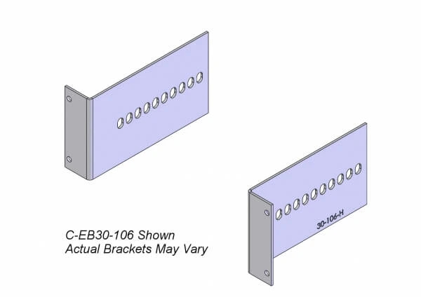 [C-EB30-068] - DISCONTINUED – 2-Piece Equipment Mounting Bracket, 3" Mounting Space, 0.68" Bend