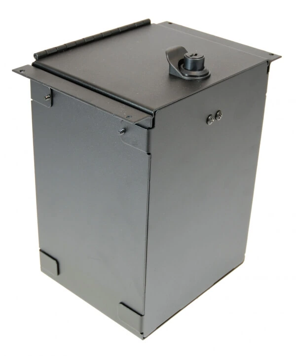 [C-AP-0695-L] - 6" Accessory Pocket W/Hinged Lid & Lock, 9.5" Deep