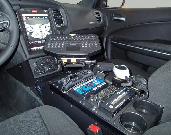[C-VS-1800-CHGR-1] - DISCONTINUED – Vehicle-Specific 18" Console for 2016-2020 Dodge Charger Pursuit with 12.1" Screen and Mini