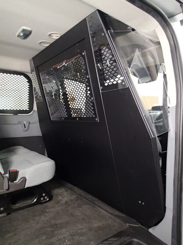 [P-FRONT-3] - Front partition for 2015-2024 Ford Transit window van with Low Roof and side swing out or sliding doors