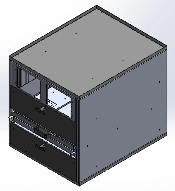[CP-FS50-2D] - Command Post, 24" W x 30" x 26" H Two faceplate Mounting Areas, Two Storage Drawers, One map drawer