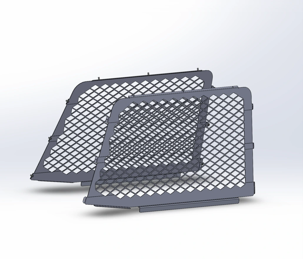 [WS-21TH-SET] - 2021+ Chevy Tahoe Driver & Passenger-side Diamond Punched Window Guard