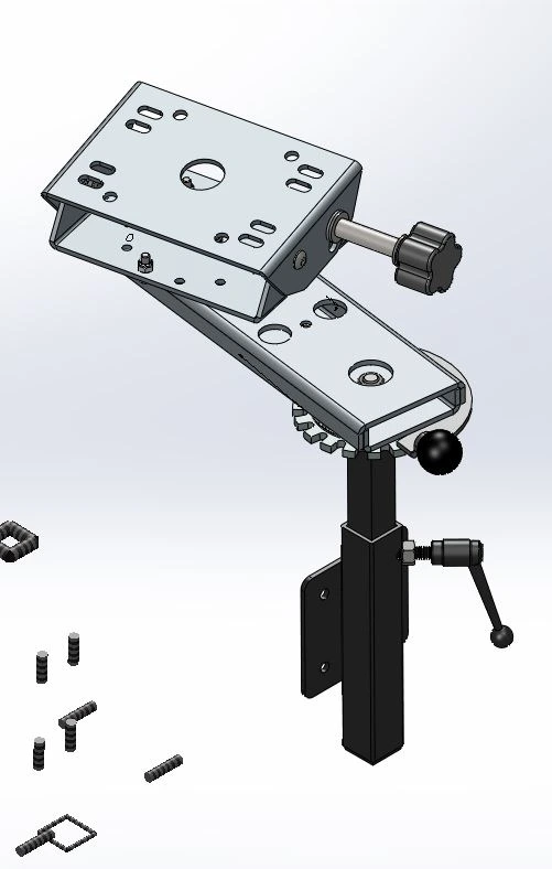 [CM-SDMT-SA-LED] - Console Side-Mount Computer Mount with Rotating Swing-Arm