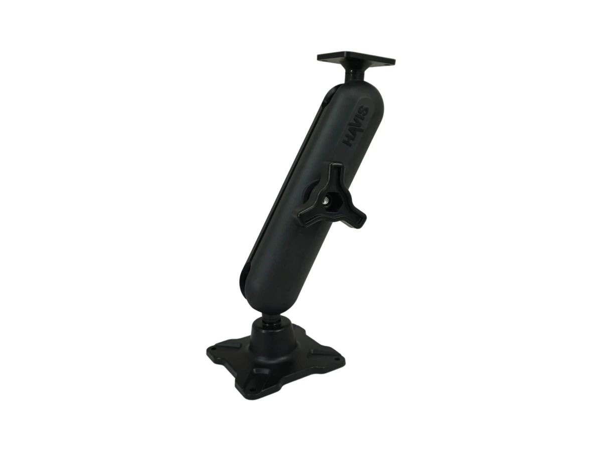 [DBM-1150-KL-0104] Dual Ball Mount with 1.50" Knob-Style Long Housing, One Standard AMPS Plate & One Long VESA 75 Plate