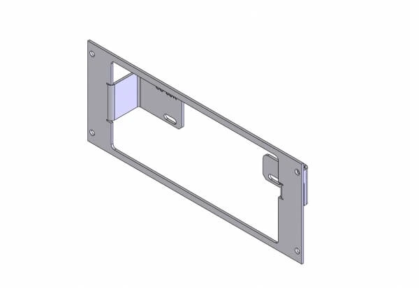 [C-EB35-SSR-1P] - OBSOLETE – 1-Piece Equipment Mounting Bracket, 3.5" Mounting Space, Fits Federal Signal SS2000 Series, V7 Seri
