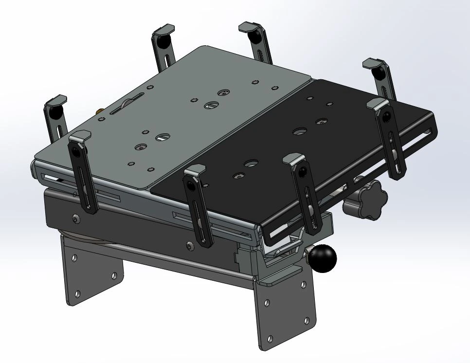 [CM-UMSH-SL-LT17] - Console Short Bracket U-Mount Computer Mount with Rotating & Extendable Slide-Arm & Standard Laptop Tray