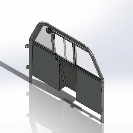 [TP-E-SL1-US-SS] - Universal Sedan Size (53"W) Recessed Partition with Sliding Window
