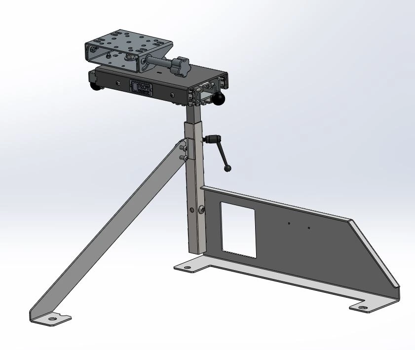 [CM-CHV19-SL-LED] - Chevy Silverado Passenger Seat Computer Mount with Rotating & Extendable Slide-Arm