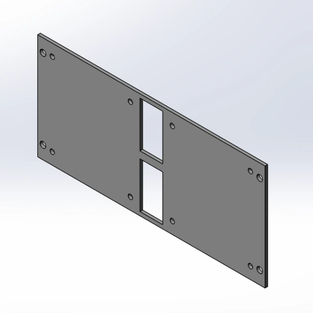 [FP-BLNK4SW4] - 4" Faceplate with Four 2 x 2 Switch Cut-Outs