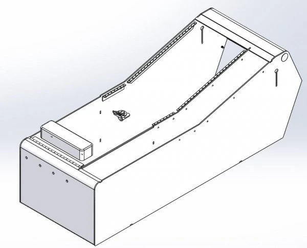 [CC-MC16BX12-WB] - Universal 16" L-Shape Wide-Body Console with Built-In Lockable Storage Compartment