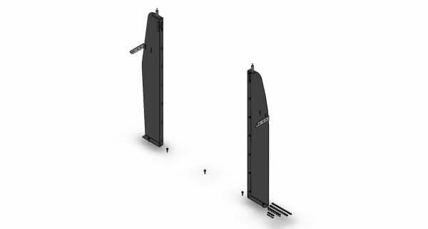 [P-MFK-9] - Rear Partition Filler Panel Mounting Kit for 1997-2024 Chevrolet Savana G-Series Van with dual side or sliding side
