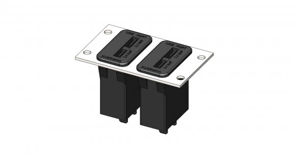 [C-W-USB2] - DISCONTINUED – Dual USB Bracket w/ 2 USB Modules for Wide VSW Consoles