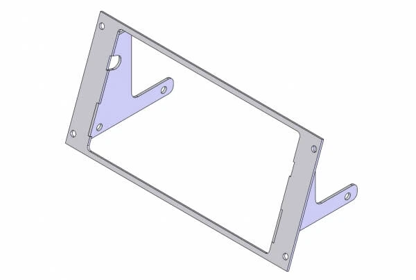 [C-EB40-PAN-1P-A] - DISCONTINUED – Angled 1-Piece Equipment Mounting Angled Bracket, 4" Mounting Space, Fits Panasonic Arbitrato